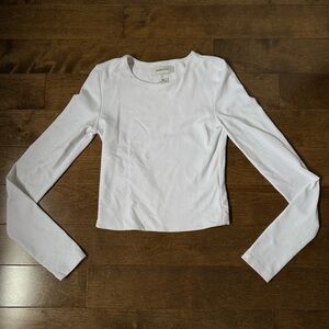 White Long Sleeve Top